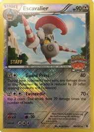 Escavalier 80/101 - Pokémon Championship Series Stamped Staff Card