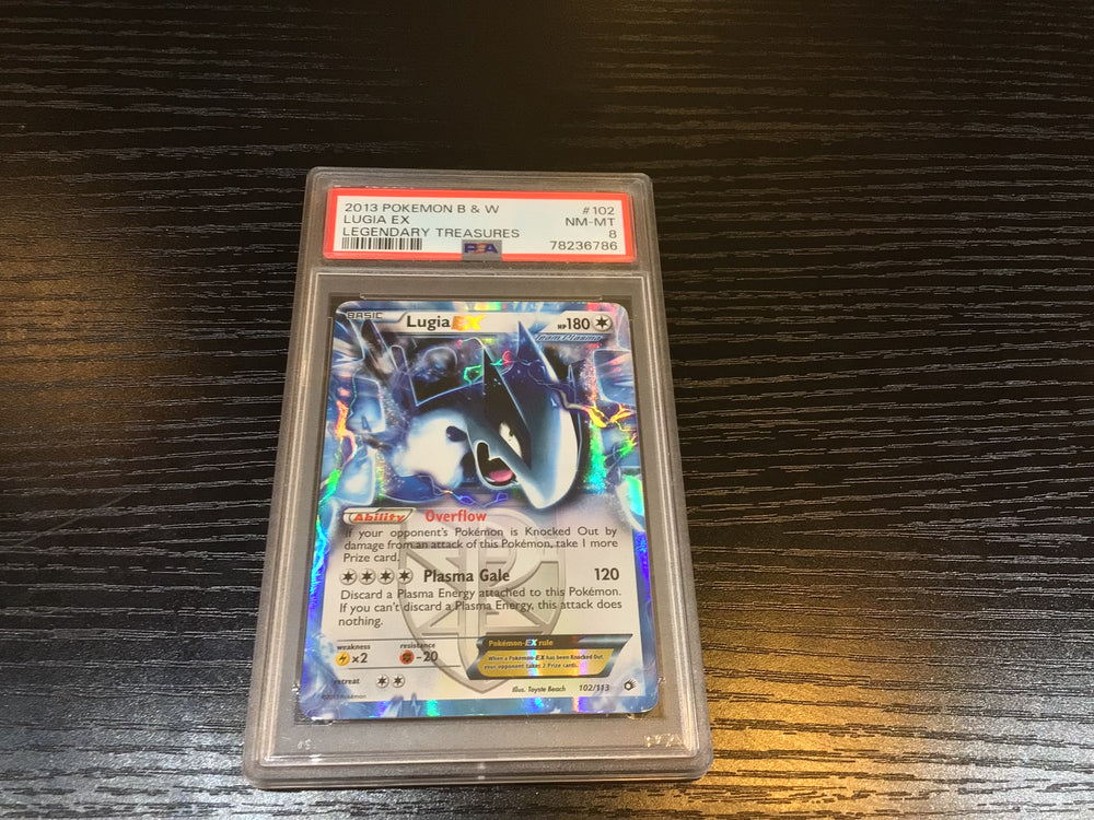 PSA 8 Pokémon Lugia EX 102/113 - Legendary Treasures