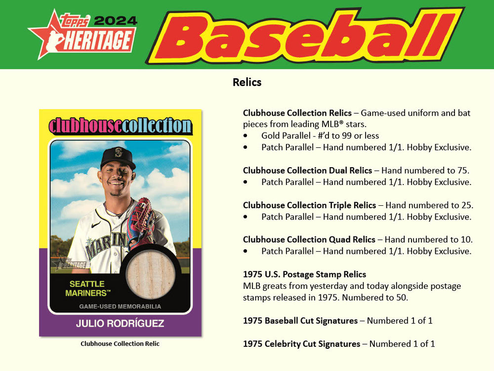 2024 Topps Heritage Baseball Hobby Box