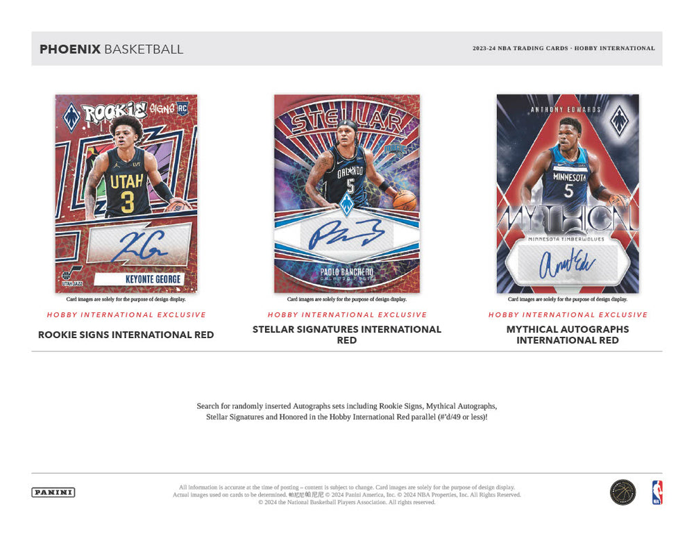 2023-24 Panini Phoenix Basketball International Hobby Box