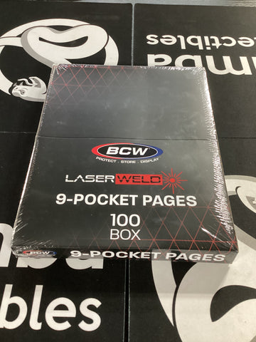 BCW LaserWeld 9-Pocket Pages Box (100 pages)