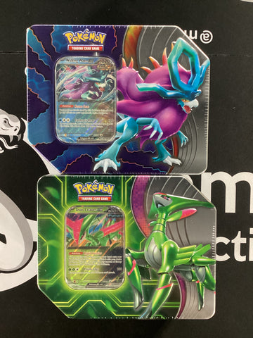 Scarlet & Violet Paradox Clash Tin: Walking Wake ex/Iron Leaves ex