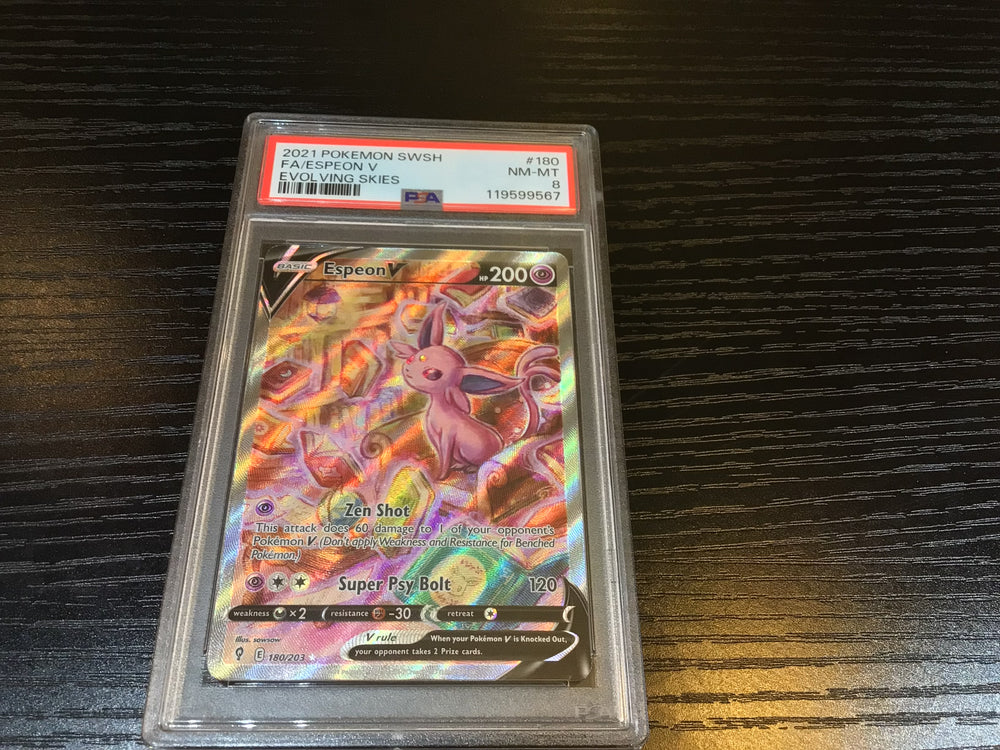 PSA 8 Pokémon Espeon V (Alternate Full Art) 180/203 - Evolving Skies
