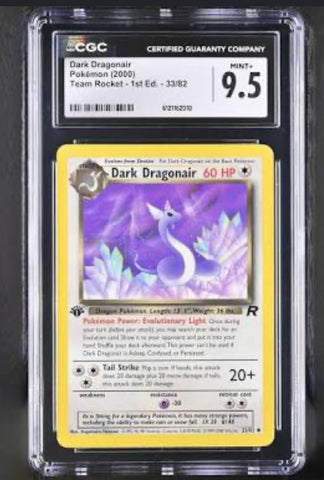 CGC 9.5 Dark Dragonair 1st Edition 33/82-Team Rocket