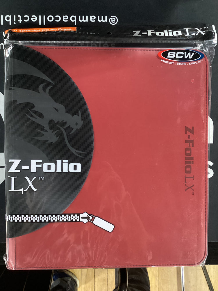 BCW Z-Folio 12-Pocket Zippered LX Binder (Red; 480 ct)