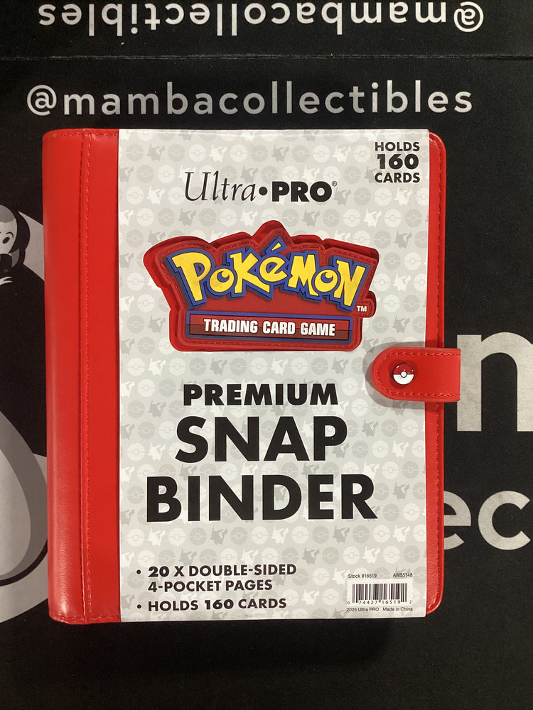 Ultra Pro Pokemon 4-Pocket Premium Snap Binder (Red)