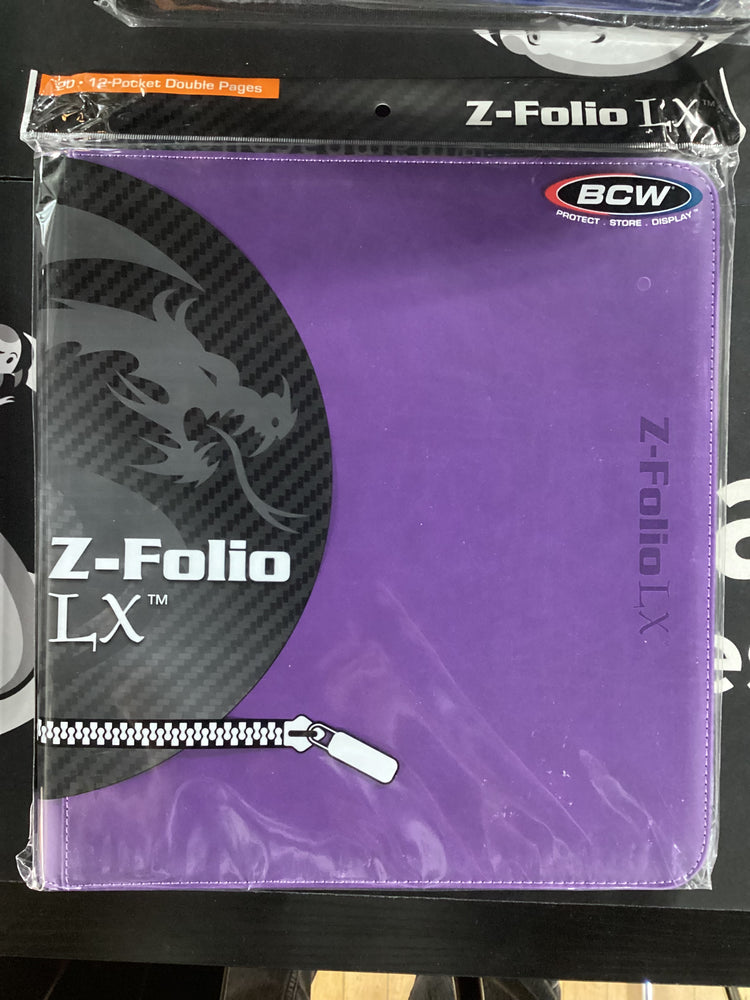 BCW Z-Folio 12-Pocket Zippered LX Binder (Purple; 480 ct)