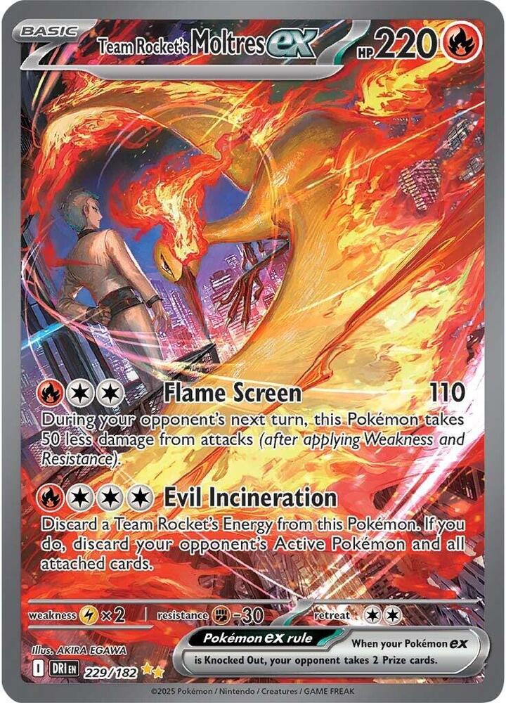 Team Rocket's Moltres ex (229/182) [Scarlet & Violet: Destined Rivals)