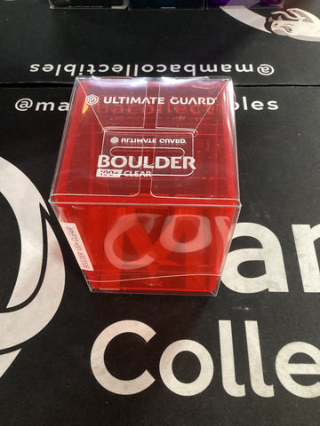 Ultimate Guard Boulder 100+ Clear Deck Case (Ruby)
