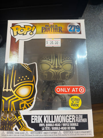 Funko Pop Erik Killmonger - Black Panther Glow In The Dark Target Exclusive #279