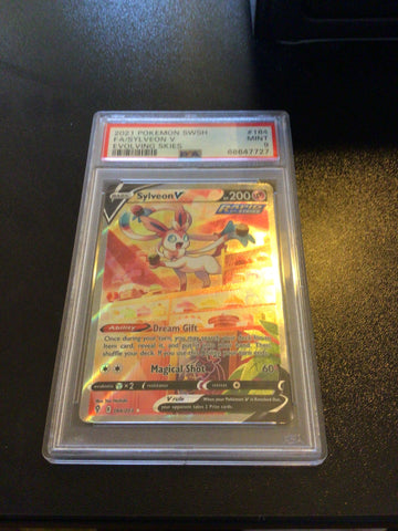 PSA 9 Pokémon Sylveon V (Alternate Full Art) 184/203 - Evolving Skies