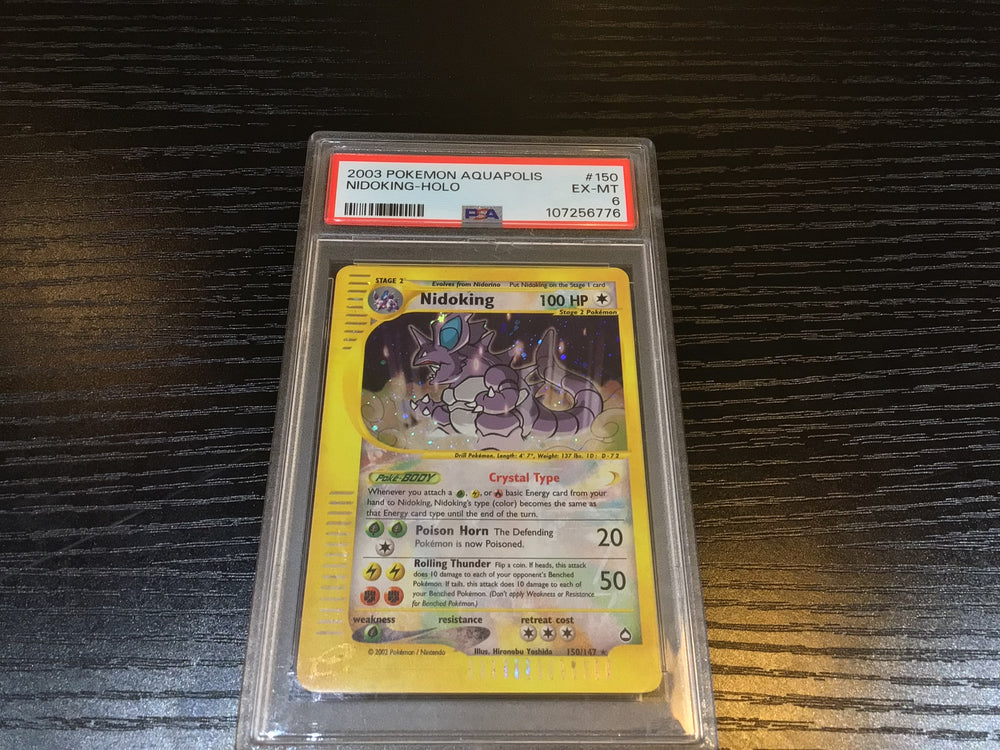 PSA 6 Pokémon Nidoking 150/147 - Aquapolis