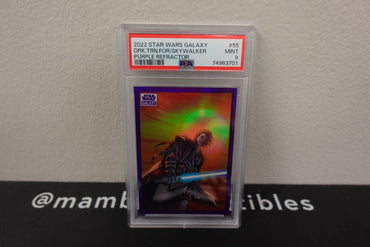 2022 Star Wars Galaxy #55 A Dark Turn For Anakin Skywalker /25 Purple Refractor PSA 9