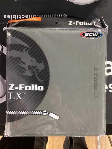 BCW Z-Folio 12-Pocket Zippered LX Binder (Grey; 480 ct)