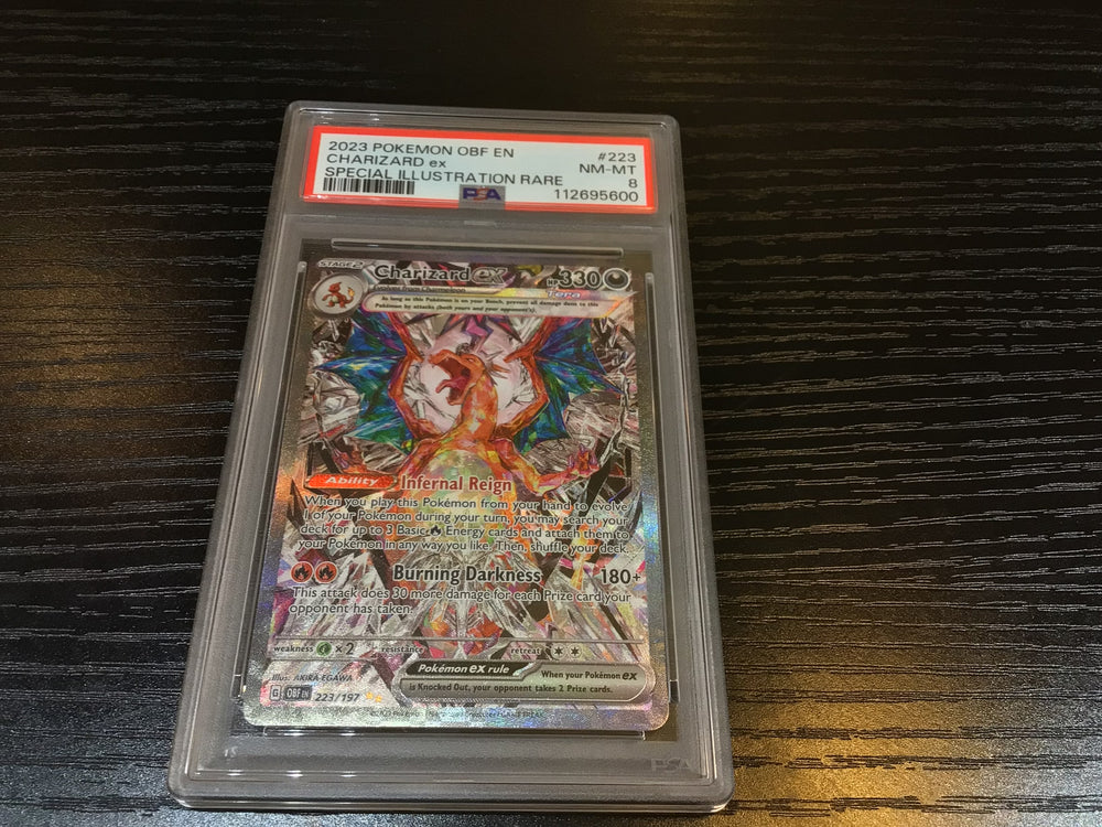 PSA 8 Pokémon Charizard ex 223/197 - Obsidian Flames