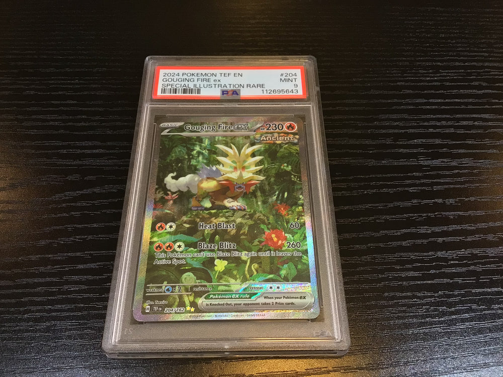 PSA 9 Pokémon Gouging Fire ex 204/162 - Temporal Forces