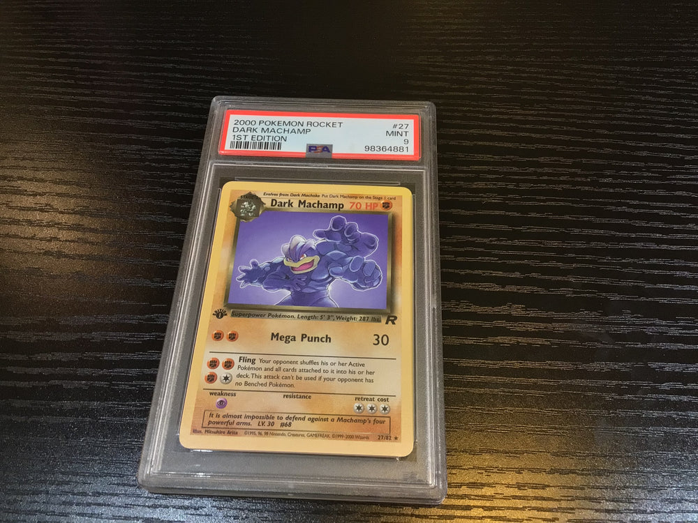 PSA 9 Pokémon Dark Machamp 27/82 - Team Rocket