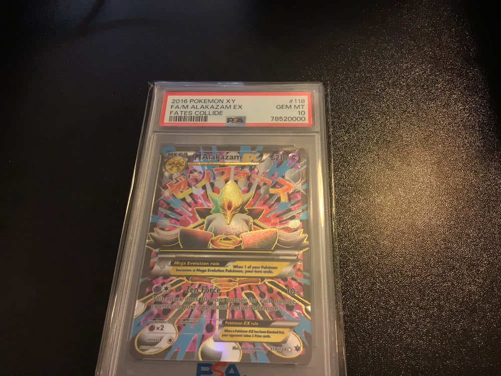 PSA 10 Pokémon M Alakazam EX (Full Art) 118/124 - Fates Collide