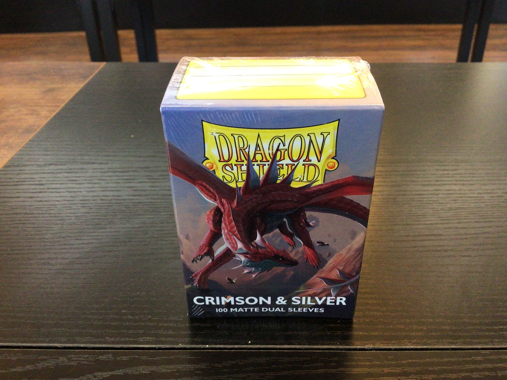 Dragon Shield Matte Dual Sleeves Crimson & Silver