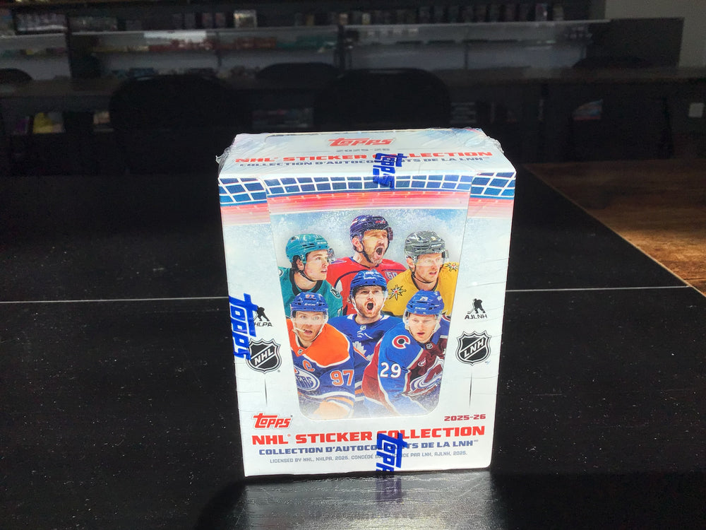 2025-26 Topps NHL Sticker Collection Display