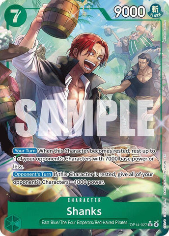 Shanks (Alternate Art) - The Azure Sea's Seven (OP14)