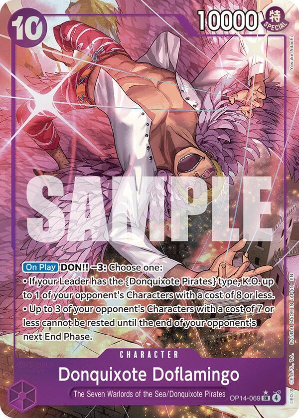 Donquixote Doflamingo - OP14-069 (Alternate Art) - The Azure Sea's Seven (OP14)