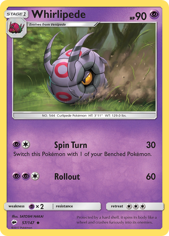 Whirlipede (57/147) [Sun & Moon: Burning Shadows]