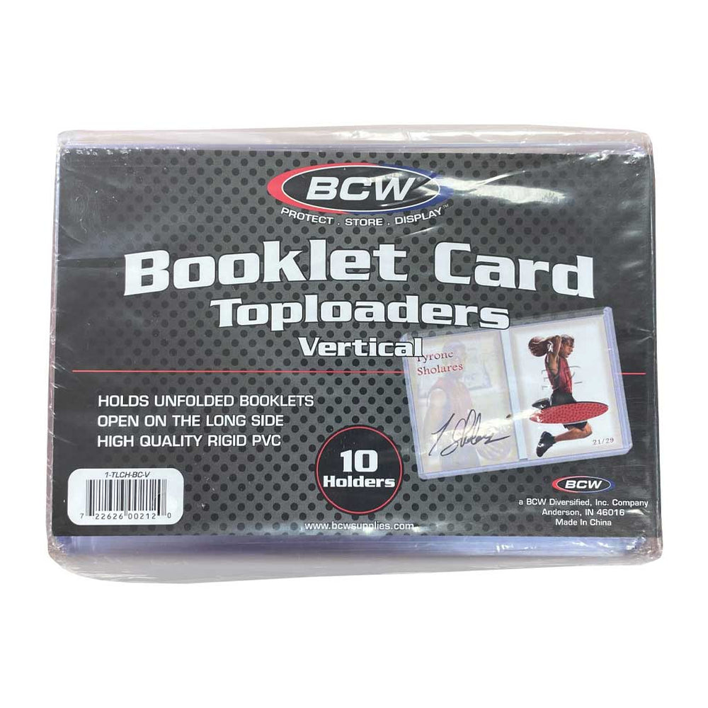BCW Vertical Booklet Card Toploaders - 10 Count