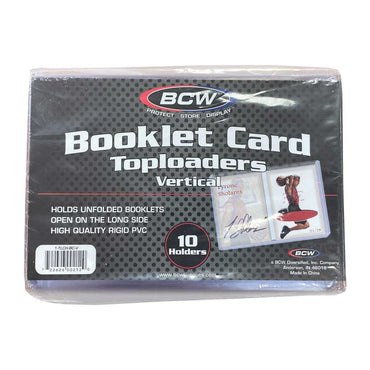 BCW Vertical Booklet Card Toploaders - 10 Count