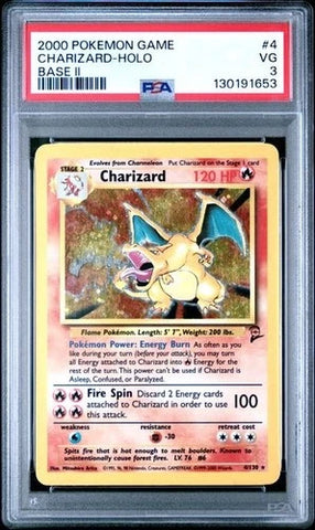 PSA 3 Charizard 4/130 - Base Set 2