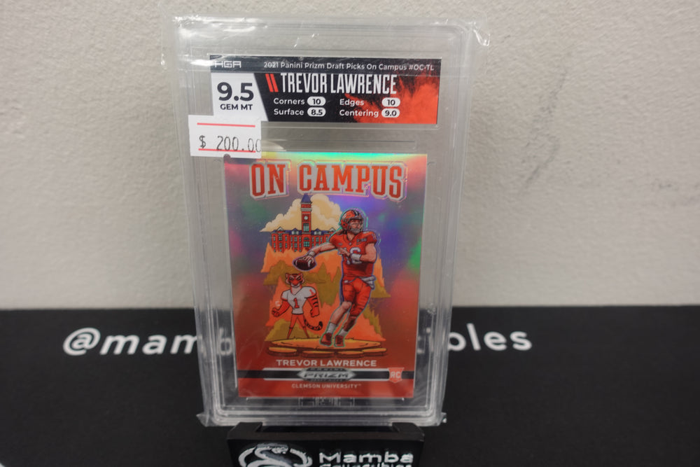 2021 Panini Prim Draft Picks On Campus #OC-TL Trevor Lawrence HGA 9.5