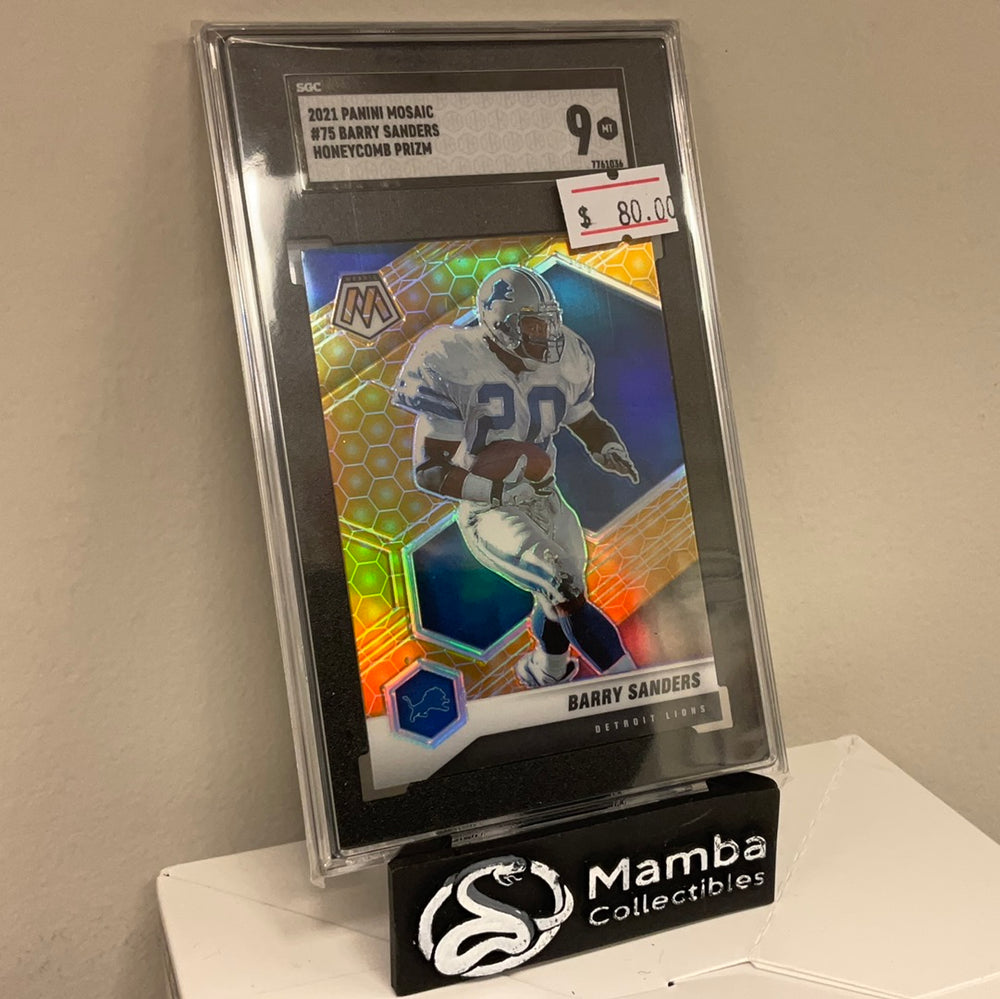 2021 Panini Mosaic Barry Sanders Honeycomb Prizm