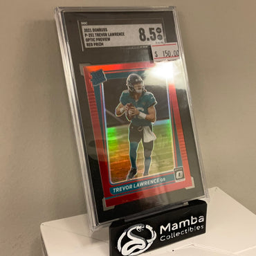 2021 Donruss P-251 Trevor Lawrence Optic Preview Red Prizm (SGC 8.5)